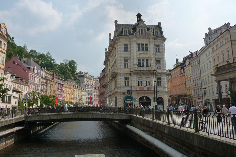 The famous Becherovka Bottle Shop in Karlovy Vary.