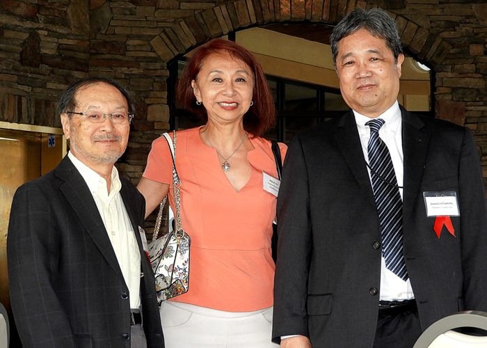 CSCA director Polly Yu welcomes Steve Komine and Jupitor USA president, Shingo Kitamura at The Crossings. 