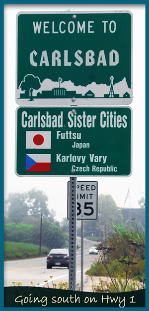 Carlsbad city limits sign